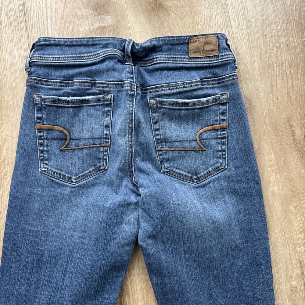 American Eagle Women's Kick Boot Jeans Size 6 Low Rise Stretch Flared Western - Picture 12 of 12